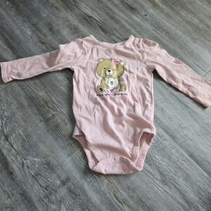 24M Girls Pink Bear Print Kids One Piece